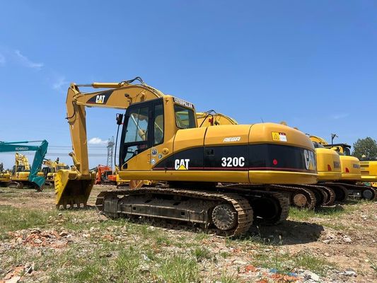 320C Digunakan CAT Excavator Caterpillar 20 Ton Excavator Operasi Keamanan Jepang