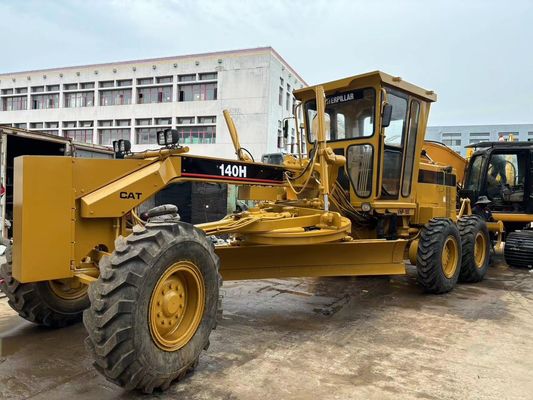 Original Jepang 140H Caterpillar Motor Grader Operasi Keamanan Tangan Kedua