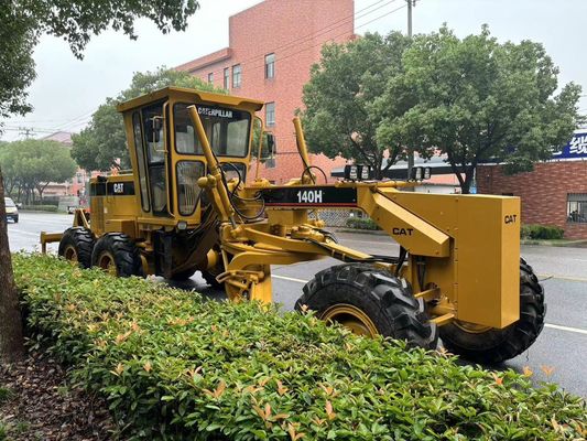 Original Jepang 140H Caterpillar Motor Grader Operasi Keamanan Tangan Kedua