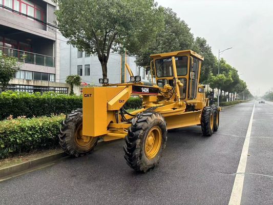 Original Jepang 140H Caterpillar Motor Grader Operasi Keamanan Tangan Kedua