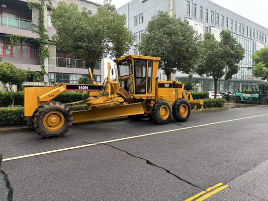 Original Jepang 140H Caterpillar Motor Grader Operasi Keamanan Tangan Kedua