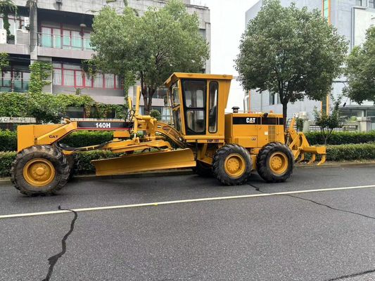 Original Jepang 140H Caterpillar Motor Grader Operasi Keamanan Tangan Kedua