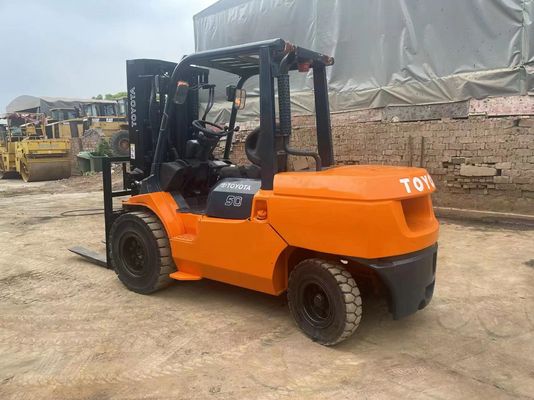 5 Ton 7FD50 Digunakan Toyota Forklift Original Jepang Pengurangan Kebisingan Untuk Gudang
