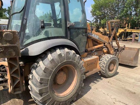 CASE 580M Asli Amerika Serikat digunakan Backhoe Loader Penghematan bahan bakar bekas Backhoe