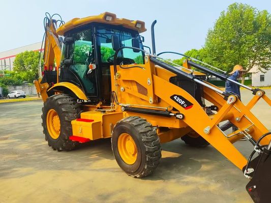 420F Digunakan Caterpillar Backhoe Loader CAT Kecepatan Tinggi hemat energi