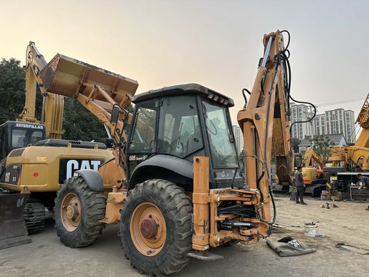 CASE 695SR Pemuat backhoe bekas Konstruksi kuat 4 roda backhoe loader