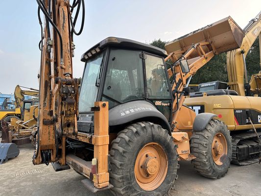 CASE 695SR Pemuat backhoe bekas Konstruksi kuat 4 roda backhoe loader
