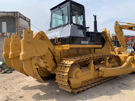 6 Way Blade SHANTUI SD22 Second Hand Bulldozer Dengan Hydraulic Ripper