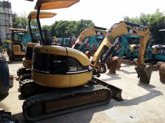 Warna Asli 303 CR Digunakan CAT Excavator Efisiensi Energi Digunakan CAT Mini Excavator