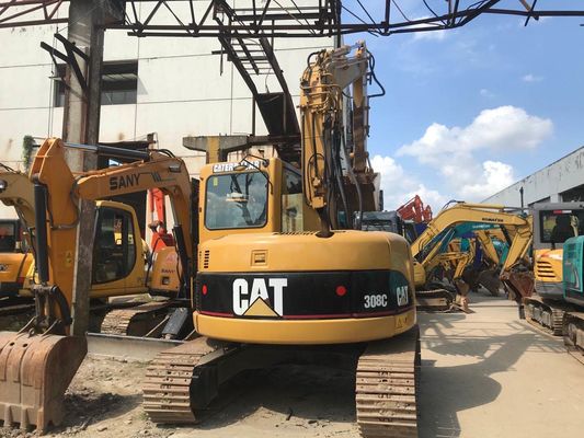 Hydraulic Crawler Digunakan CAT 308C Excavator Asli Jepang pemeliharaan mudah