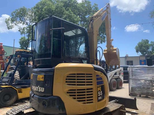 Digunakan PC50MR-2 Komatsu Mini Digger Cab tertutup Untuk Situs Konstruksi