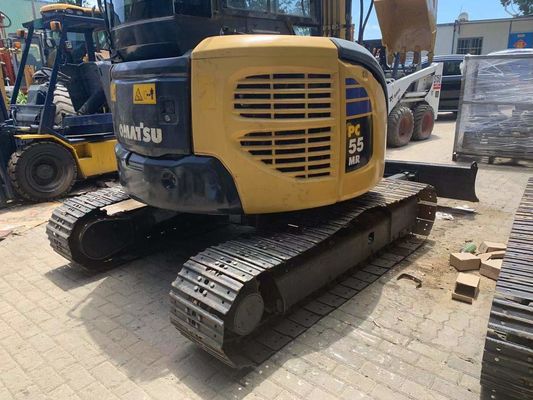 Digunakan PC50MR-2 Komatsu Mini Digger Cab tertutup Untuk Situs Konstruksi