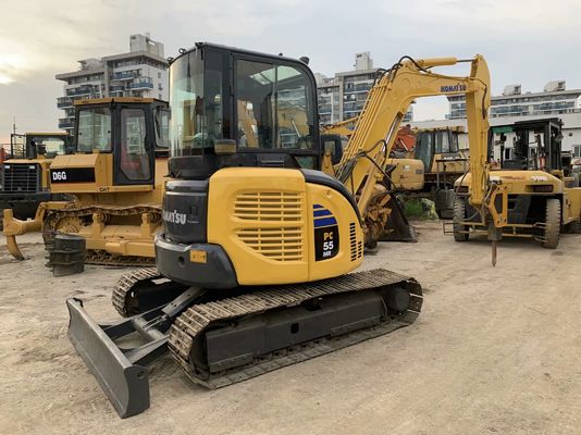 Komatsu PC55MR-2 Digunakan Excavator Jepang Ukuran Mini Dengan Palu Hidraulik
