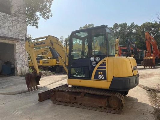Warna asli digunakan Komatsu PC56MR-2 Mini Excavator Dalam kondisi yang sangat baik