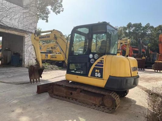 Warna asli digunakan Komatsu PC56MR-2 Mini Excavator Dalam kondisi yang sangat baik
