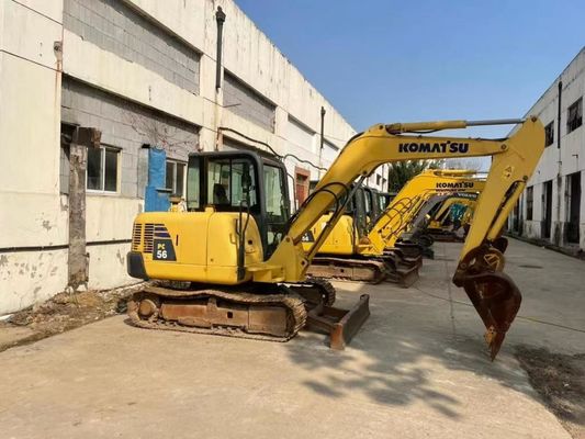 Warna asli digunakan Komatsu PC56MR-2 Mini Excavator Dalam kondisi yang sangat baik