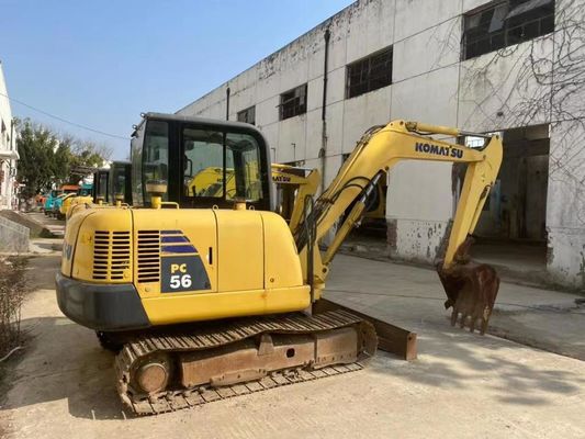 Warna asli digunakan Komatsu PC56MR-2 Mini Excavator Dalam kondisi yang sangat baik