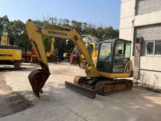 Warna asli digunakan Komatsu PC56MR-2 Mini Excavator Dalam kondisi yang sangat baik
