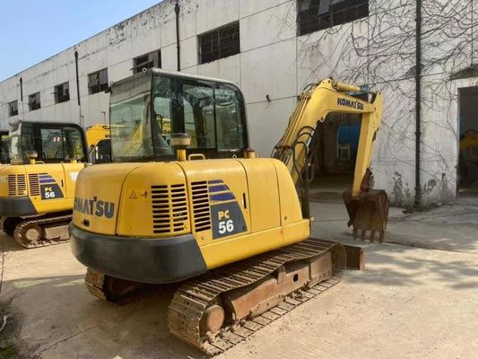 Warna asli digunakan Komatsu PC56MR-2 Mini Excavator Dalam kondisi yang sangat baik
