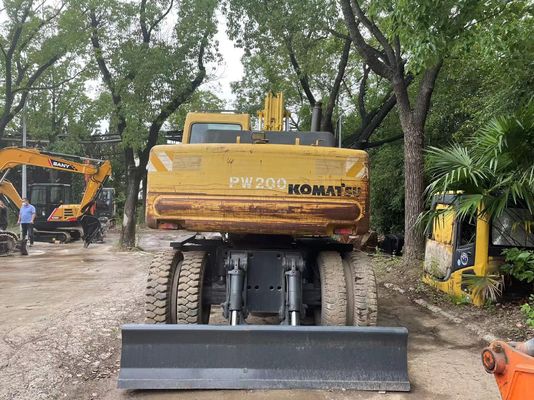 Kompak Jepang Digunakan Komatsu Excavator PC150W-6 Digunakan Roda Excavator
