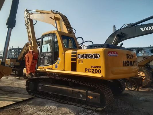 Jepang Digunakan Komatsu PC220 6 Excavator Mudah Operasi Dengan Palu Hidraulik