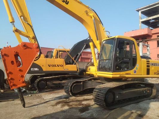 Jepang Digunakan Komatsu PC220 6 Excavator Mudah Operasi Dengan Palu Hidraulik
