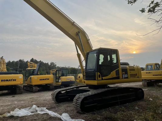 Asal Jepang Digunakan Komatsu Excavator PC220-7 Crawler Dengan Lengan Panjang 18 Meter