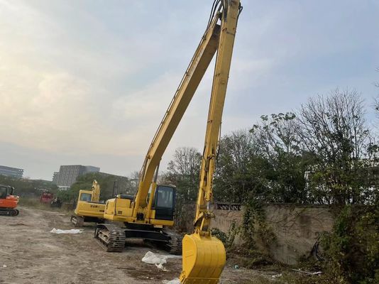 Asal Jepang Digunakan Komatsu Excavator PC220-7 Crawler Dengan Lengan Panjang 18 Meter