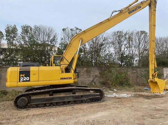 Asal Jepang Digunakan Komatsu Excavator PC220-7 Crawler Dengan Lengan Panjang 18 Meter