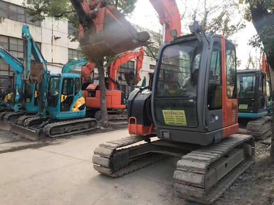 Jepang Digunakan Excavator ZX75US-3 hemat energi Hitachi Crawler Excavator