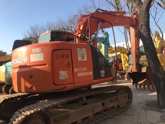 ZX135US Excavator bekas Kondisi baik Hitachi Crawler Excavator Warna asli