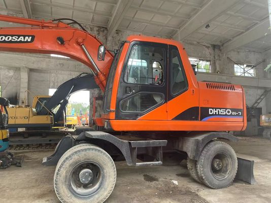 Smart Control Digunakan Excavator DH150W-7 Doosan Roda Excavator 2012 Tahun
