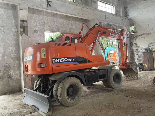 Smart Control Digunakan Excavator DH150W-7 Doosan Roda Excavator 2012 Tahun
