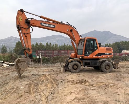 Warna Asli Digunakan Doosan DH210W-7 Penggali Roda Dalam Kondisi Baik/ Digunakan Doosan Penggali Roda Untuk Dijual