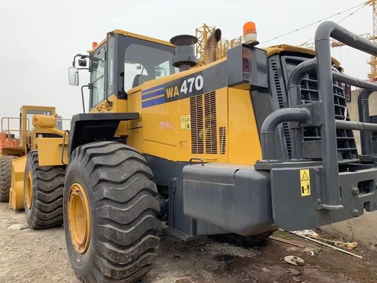 Cat ulang warna bekas roda loader Komatsu WA470-6 kedua tangan loader