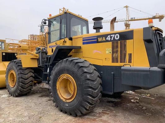Cat ulang warna bekas roda loader Komatsu WA470-6 kedua tangan loader