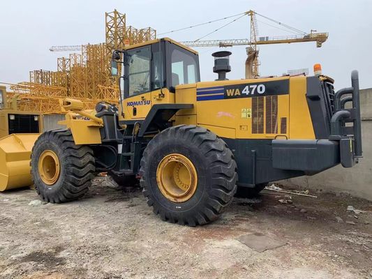 Cat ulang warna bekas roda loader Komatsu WA470-6 kedua tangan loader