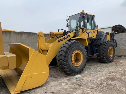 Cat ulang warna bekas roda loader Komatsu WA470-6 kedua tangan loader