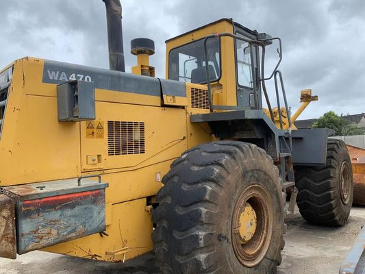 Warna asli digunakan Komatsu WA470-3 wheel loader dalam kondisi sangat baik