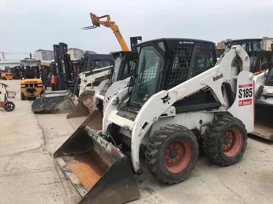 Warna Asli S185 Bobcat bekas Skid Loader Operasi Keamanan Dalam kondisi baik