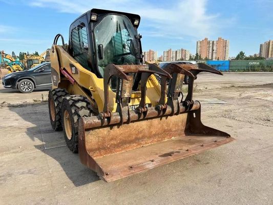 CAT 246C Warna asli digunakan Skid Steer Loader Keamanan dan Akurasi Dalam Kondisi Baik