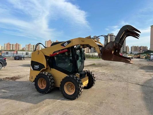 CAT 246C Warna asli digunakan Skid Steer Loader Keamanan dan Akurasi Dalam Kondisi Baik