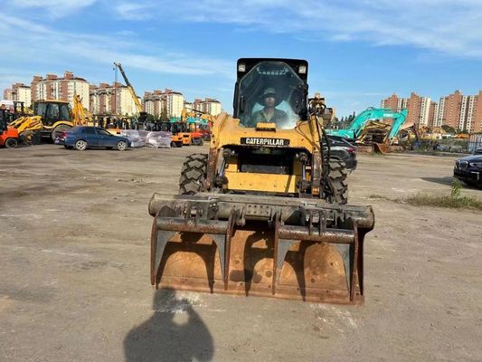 CAT 246C Warna asli digunakan Skid Steer Loader Keamanan dan Akurasi Dalam Kondisi Baik