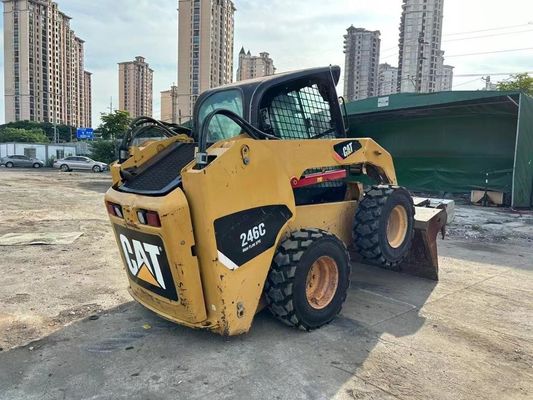 CAT 246C Warna asli digunakan Skid Steer Loader Keamanan dan Akurasi Dalam Kondisi Baik