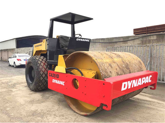 CA251D Vibratory Smooth Drum Digunakan Dynapac Roller Dengan Kekuatan Tinggi