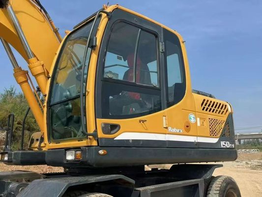 Hyundai R150W-9 Digunakan Excavator Roda 2015 Presisi Tinggi Untuk Bangunan