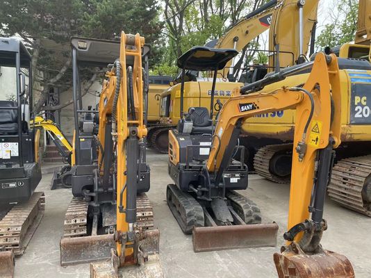 Digunakan SANY SY16C Mini Excavator Operasi lancar untuk bekerja di taman