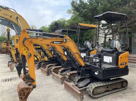Digunakan SANY SY16C Mini Excavator Operasi lancar untuk bekerja di taman