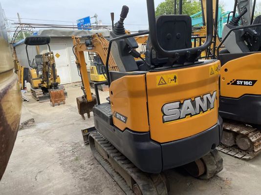 Digunakan SANY SY16C Mini Excavator Operasi lancar untuk bekerja di taman
