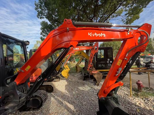 Cat ulang warna digunakan Kubota KX163-5 Mini Crawler Excavator Dalam kondisi yang sangat baik/Kubota excavator dengan mesin EPA dan swing arm